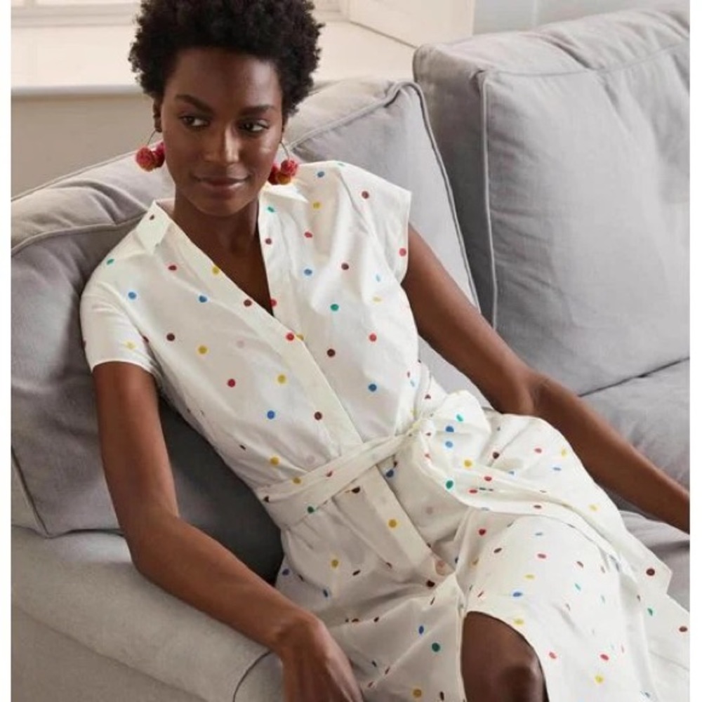 Boden Rowena polka dot dress